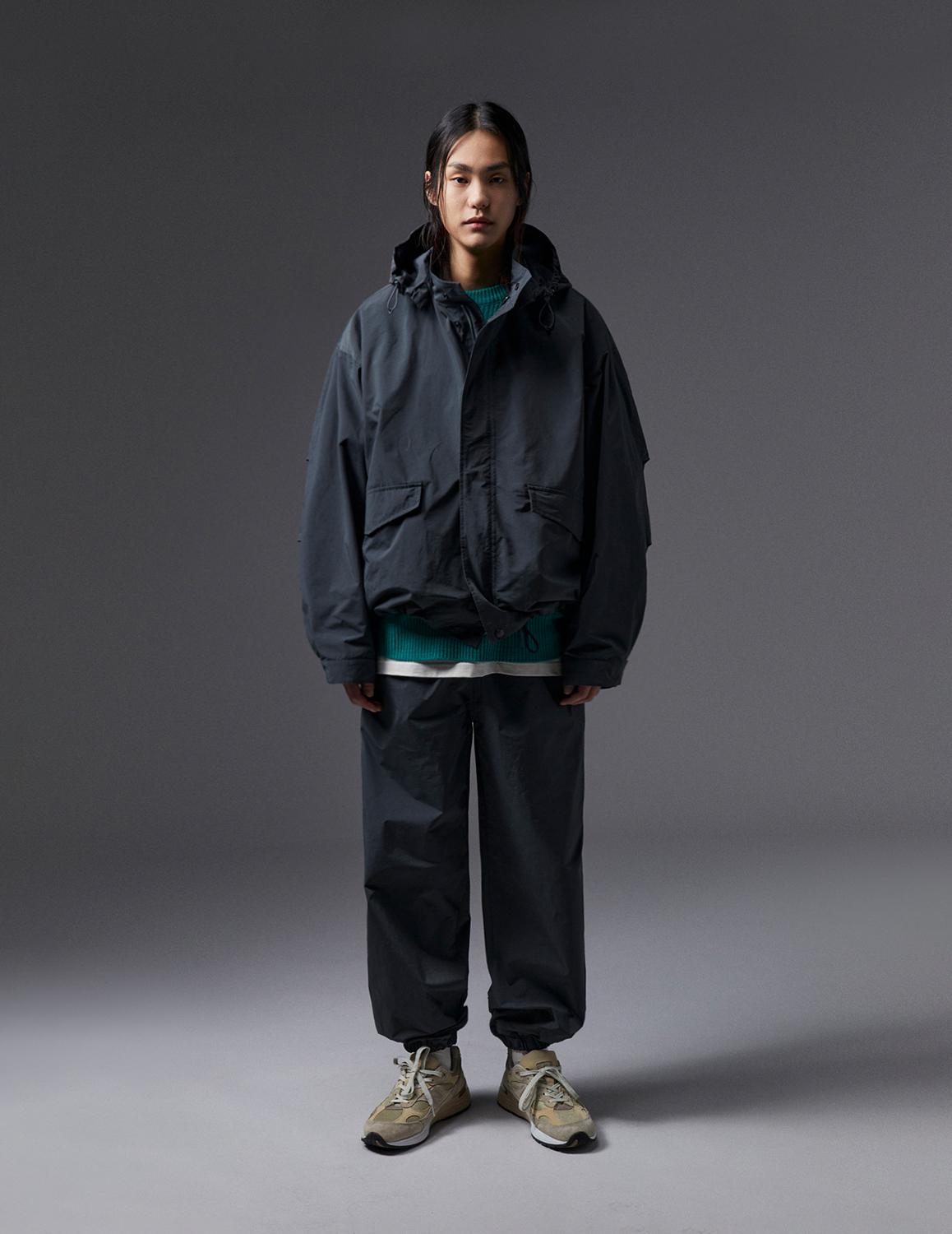 [SET UP]Windshell Artic Hood Jacket&amp;Jogger Pants Set Up_Charcoal